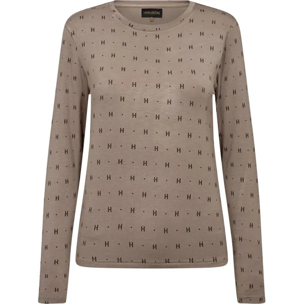 HYPE THE DETAIL TEE L/S CASHMERE-BLEND GREY