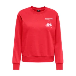 JACQUELINE de YONG JDYNANNA TEXT SWEAT RED