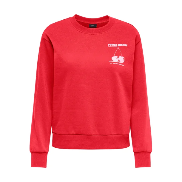 JACQUELINE de YONG JDYNANNA TEXT SWEAT RED