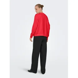 JACQUELINE de YONG JDYNANNA TEXT SWEAT RED