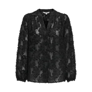 ONLY ONLKORSA JAQUARD SHIRT BLACK