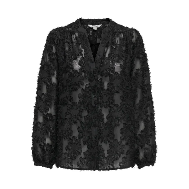 ONLY ONLKORSA JAQUARD SHIRT BLACK
