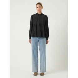 Y.A.S YASPALA LS SHIRT BLACK