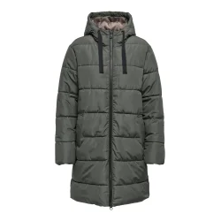 ONLY ONLCLAIR PUFFER HOOD COAT C.GRAY