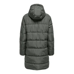 ONLY ONLCLAIR PUFFER HOOD COAT C.GRAY