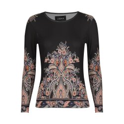 LIBERT� ESSENTIEL MESH-LS-TSHIRT BLACK PAISLEY