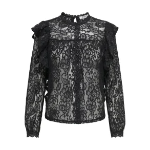 ONLY ONLNEW KARO LACE TOP BLACK