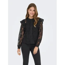 ONLY ONLNEW KARO LACE TOP BLACK