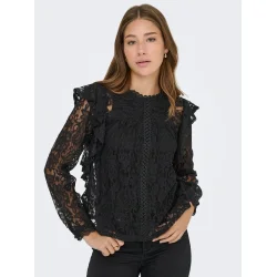 ONLY ONLNEW KARO LACE TOP BLACK