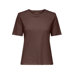 ONLY ONLHAPPY O-NECK TEE BROWN