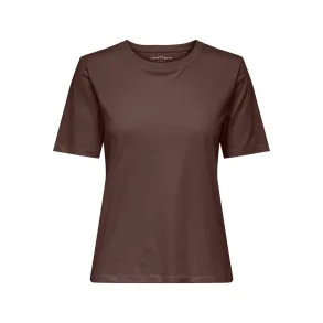 ONLY ONLHAPPY O-NECK TEE BROWN