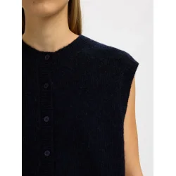 SELECTED FEMME SLFLULU O-NECK VEST DARK SAPPHIRE