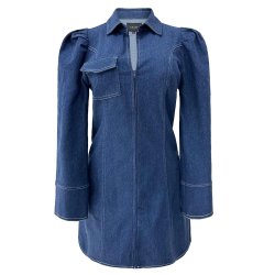 LIBERT� ESSENTIEL ASTA LS DRESS DENIM BLUE