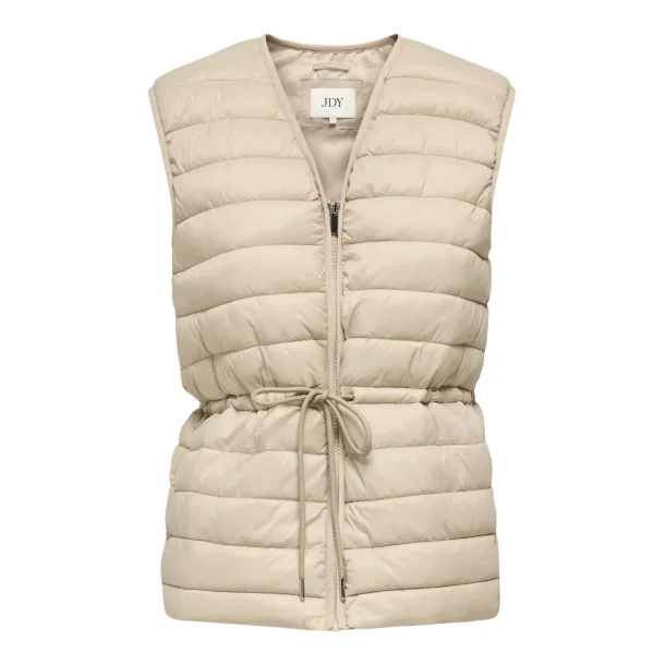 JACQUELINE de YONG JDYRENEE QUILT WAISTCOAT BEIGE 