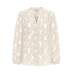 ONLY ONLKORSA JAQUARD SHIRT EGRET