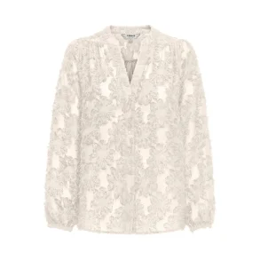 ONLY ONLKORSA JAQUARD SHIRT EGRET
