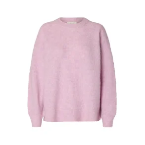 SELECTED FEMME SLWLULU KNIT RELAXED ORCHID