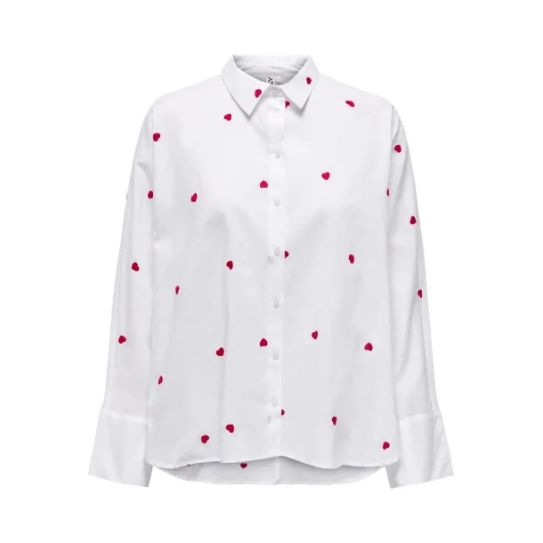 ONLY ONLNEW LINA GRACE SHIRT WHITE/RED