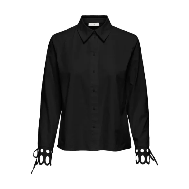 JACQUELINE de YONG JDYMIMI CUTOUT SHIRT BLACK