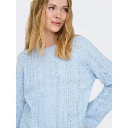 JACQUELINE de YONG JDYAPRIL O-NECK PULLOVER CASHMERE BLUE