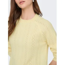 JACQUELINE de YONG JDYAPRIL O-NECK PULLOVER PASTEL YELLOW