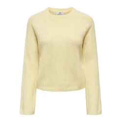 JACQUELINE de YONG JDYAPRIL O-NECK PULLOVER PASTEL YELLOW