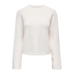 JACQUELINE de YONG JDYAPRIL O-NECK PULLOVER WHITE