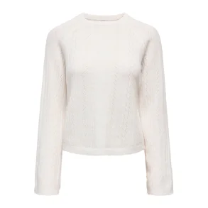JACQUELINE de YONG JDYAPRIL O-NECK PULLOVER WHITE