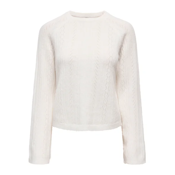 JACQUELINE de YONG JDYAPRIL O-NECK PULLOVER WHITE