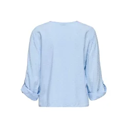 JACQUELINE de YONG JDYDIANA DOBBY SHIRT BLUE