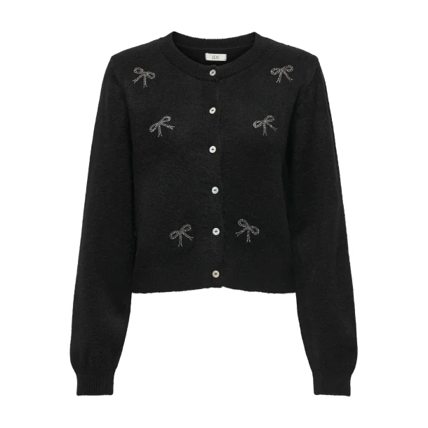 JACQUELINE de YONG JDYFAYE BOW CARDIGAN BLACK