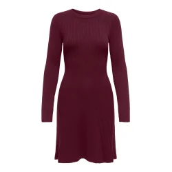 JACQUELINE de YONG JDYKATE KNIT DRESS BORDEAUX