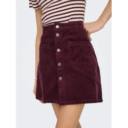 JACQUELINE de YONG JDYSHIRAZ CORDUROY SKIRT WINE