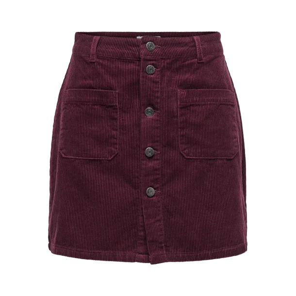 JACQUELINE de YONG JDYSHIRAZ CORDUROY SKIRT WINE