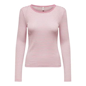 ONLY ONLMADISON O-NECK TOP ROSE