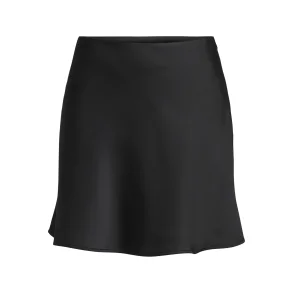 ONLY ONLMIKA SATIN SHORT SKIRT BLACK