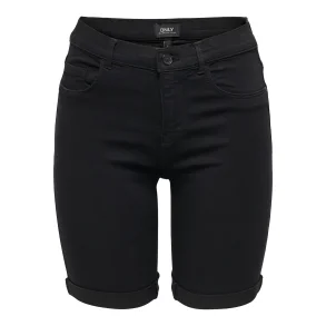 ONLY ONLRAIN DENIM SHORTS BLACK