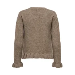 ONLY ONLRIMA FRILL CARDI WALNUT