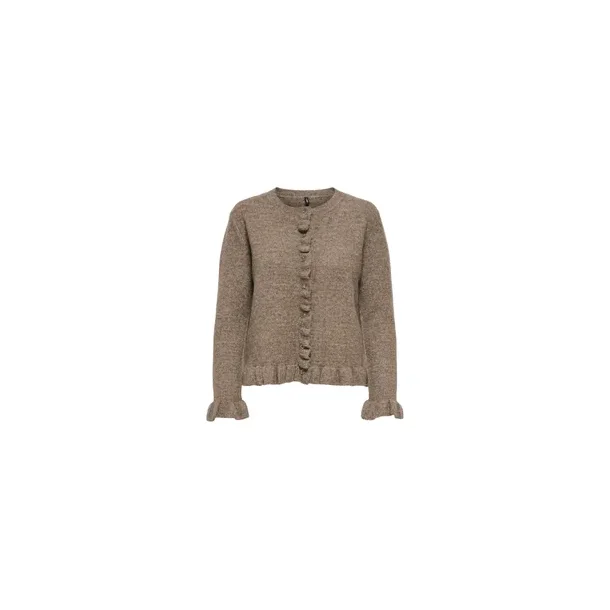 ONLY ONLRIMA FRILL CARDI WALNUT