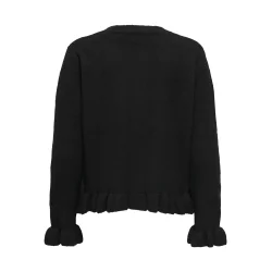 ONLY ONLRIMA FRILL CARDI BLACK 