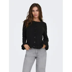 ONLY ONLRIMA FRILL CARDI BLACK 