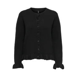 ONLY ONLRIMA FRILL CARDI BLACK 
