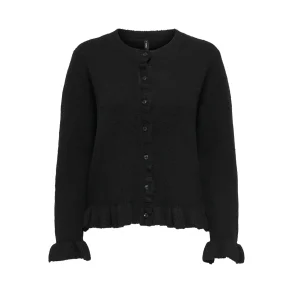 ONLY ONLRIMA FRILL CARDI BLACK 