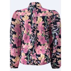 LIBERT� ESSENTIEL FLORA LS BLOUSE NAVY ROSE