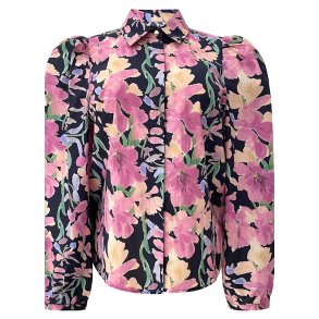 LIBERT� ESSENTIEL FLORA LS BLOUSE NAVY ROSE FLOWERS