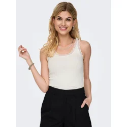 ONLY ONLSARA SHARAI LACE TOP WHITE