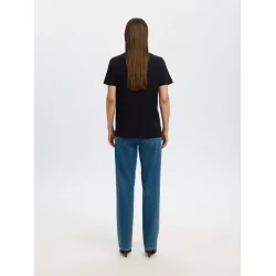 SELECTED FEMME SLFMYESSENTIAL O-NECK TEE BLACK