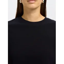 SELECTED FEMME SLFMYESSENTIAL O-NECK TEE BLACK