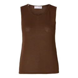 SELECTED FEMME SLFMOON SUS KNIT TOP BROWN