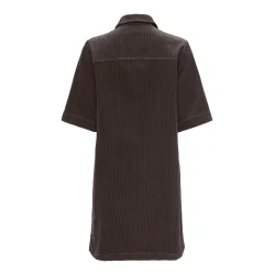 JACQUELINE de YONG JDYSHIRAZ BUTTON DRESS BROWN